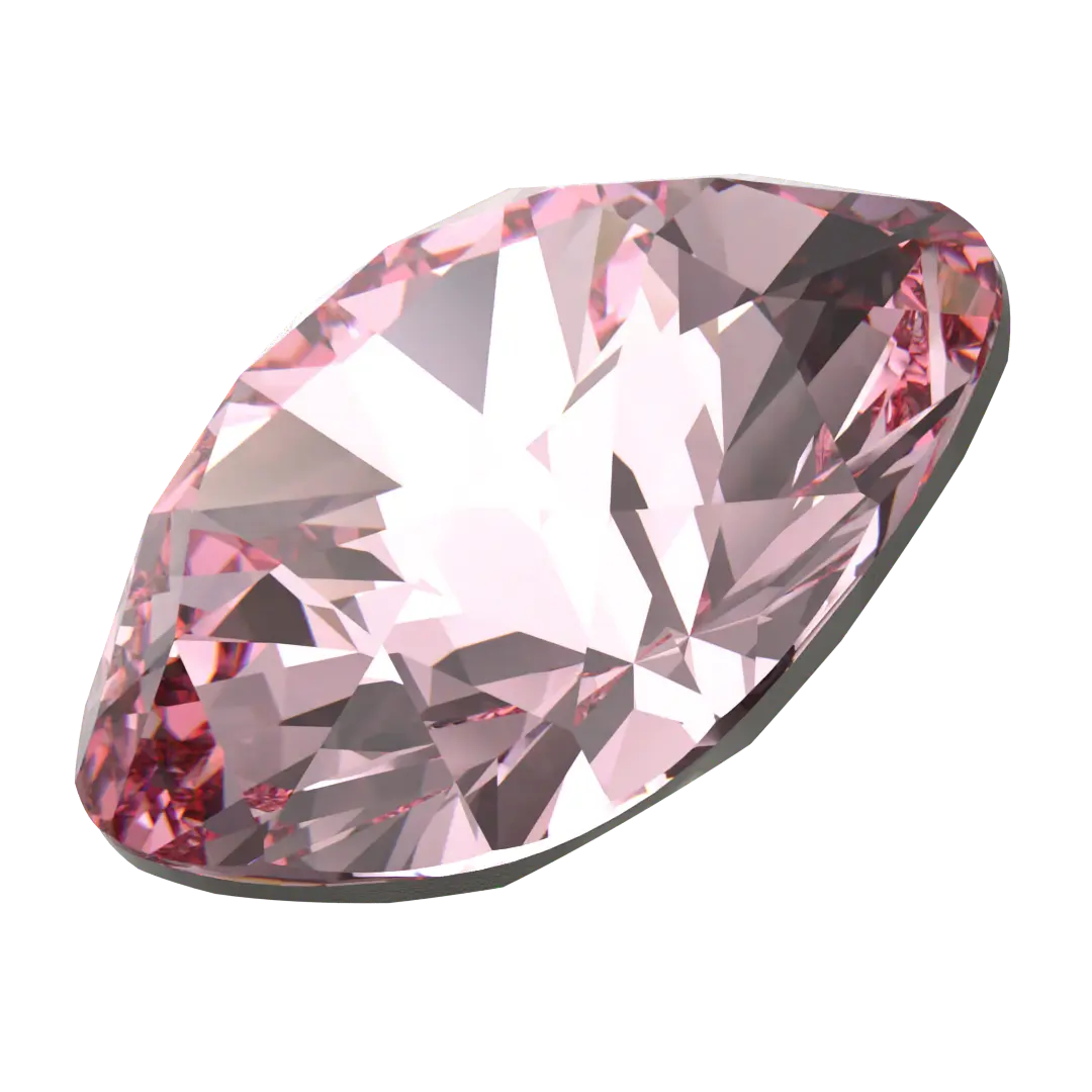 Swarovski Fancy Stones Cushion Square (4470) Light Rose - Bluestreak Crystals