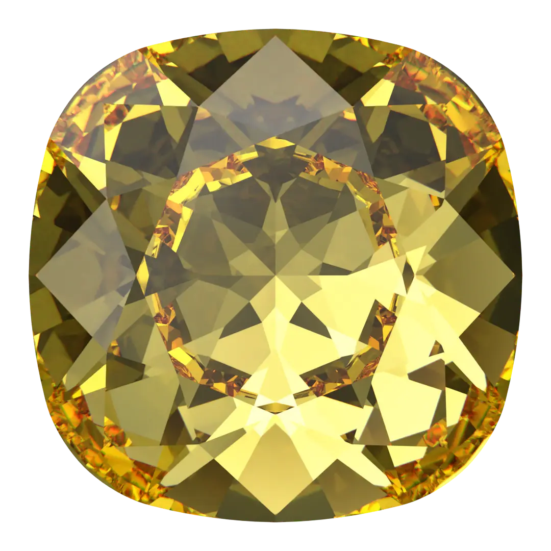 Swarovski Fancy Stones Cushion Square (4470) Light Topaz - Bluestreak Crystals