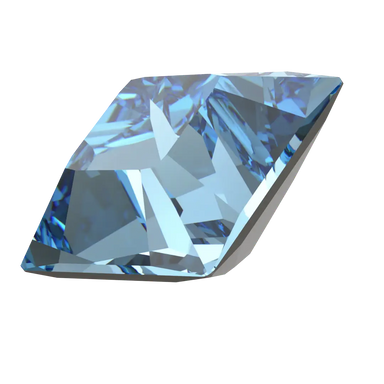 Swarovski Fancy Stones Xilion Square (4428) Aquamarine - Bluestreak Crystals