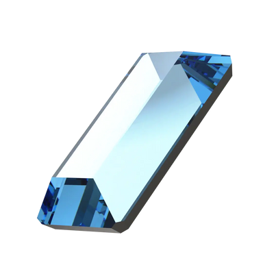 Swarovski Flat Back Crystals Non Hotfix Baguette (2510) Aquamarine - Bluestreak Crystals