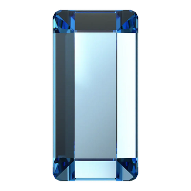 Swarovski Flat Back Crystals Non Hotfix Baguette (2510) Aquamarine - Bluestreak Crystals