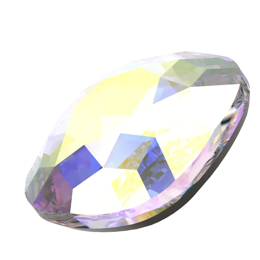 Swarovski Flat Back Crystals Non Hotfix Cushion (2471) Crystal AB - Bluestreak Crystals