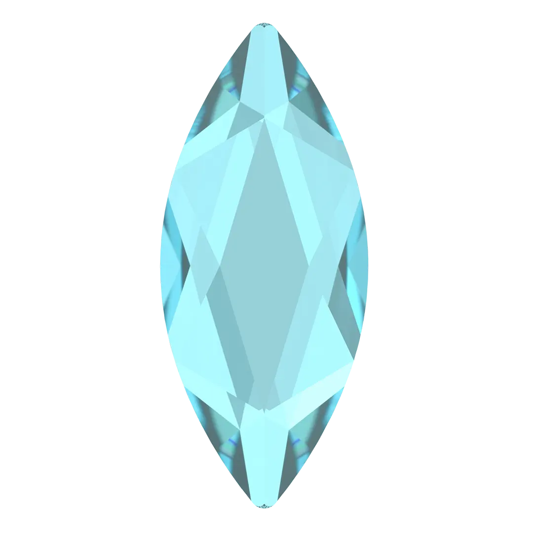 Swarovski Flat Back Crystals Non Hotfix Marquise (2201) Aquamarine - Bluestreak Crystals