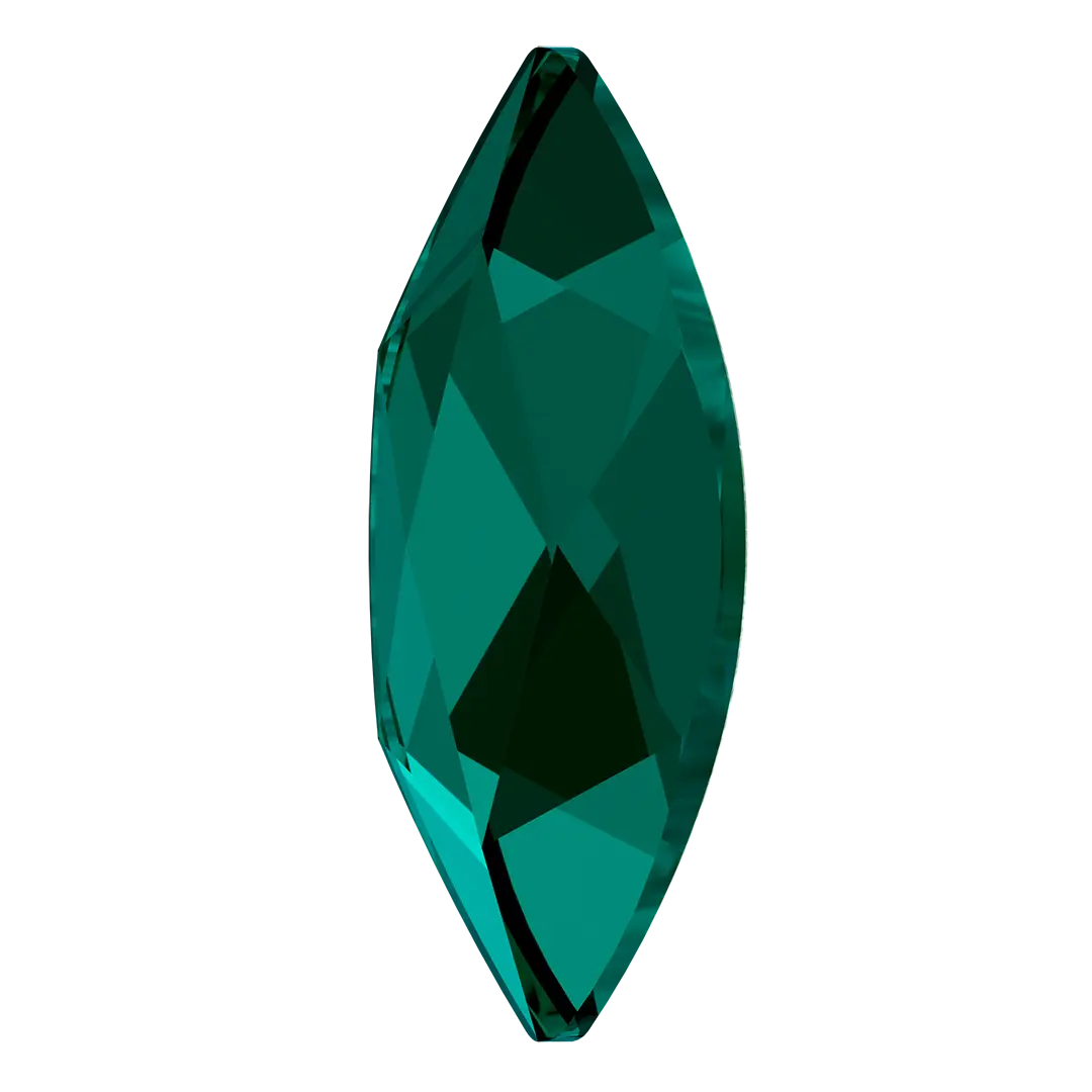 Swarovski Flat Back Crystals Non Hotfix Marquise (2201) Emerald - Bluestreak Crystals