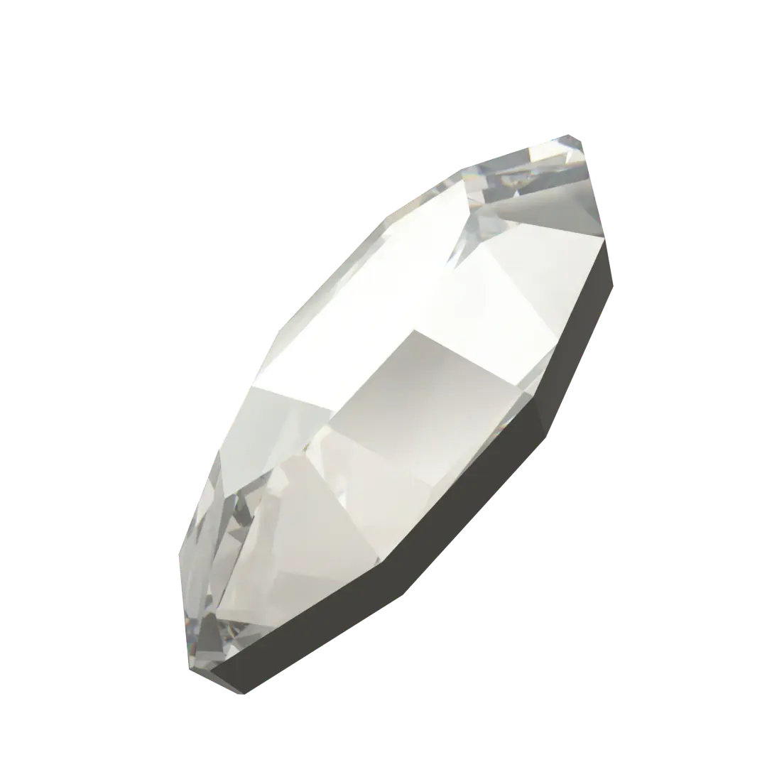 Swarovski Flat Back Crystals Non Hotfix Navette (2200) Crystal Silver Shade - Bluestreak Crystals