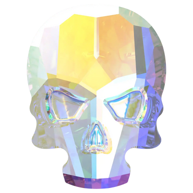 Swarovski Flat Back Crystals Non Hotfix Skull (2856) Crystal AB - Bluestreak Crystals
