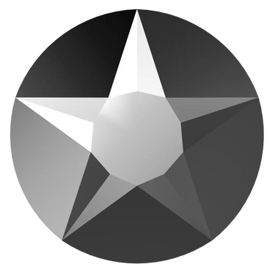 Swarovski Flat Back Crystals Non Hotfix Xirius Star Rose (2100) Crystal Light Chrome - Bluestreak Crystals