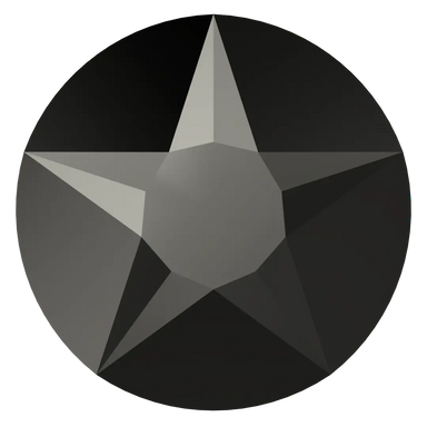 Swarovski Flat Back Crystals Non Hotfix Xirius Star Rose (2100) Jet Hematite - Bluestreak Crystals