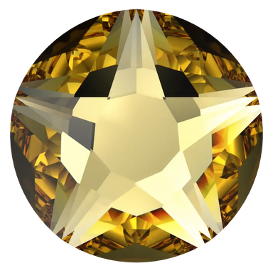 Swarovski Flat Back Crystals Non Hotfix Xirius Star Rose (2100) Recreated Dark Jonquil - Bluestreak Crystals