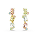 Swarovski Gema Drop Earrings Asymmetrical Mixed Cuts Multicolored Gold-Tone Plated - Bluestreak Crystals