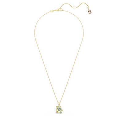 Swarovski Gema Pendant Mixed Cuts Multicoloured Gold-Tone Plated - Bluestreak Crystals