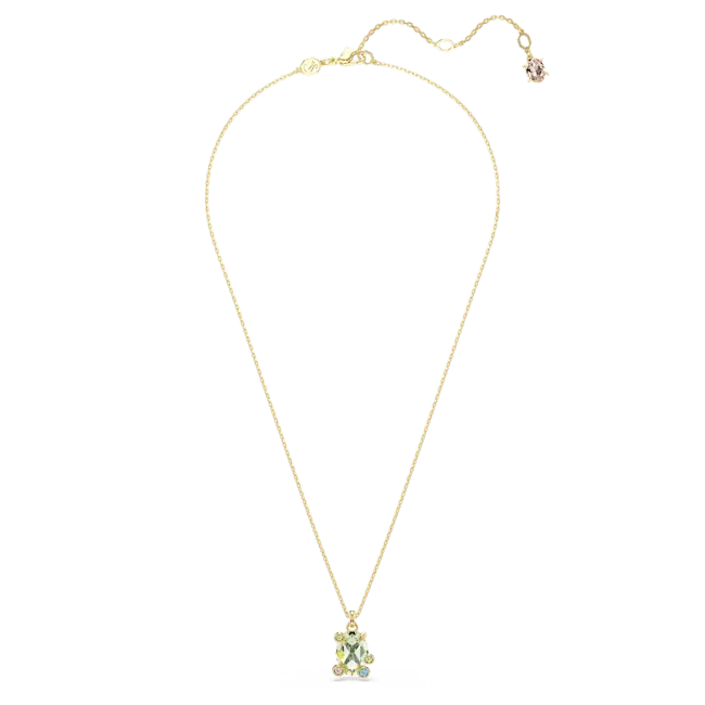 Swarovski Gema Pendant Mixed Cuts Multicoloured Gold-Tone Plated - Bluestreak Crystals