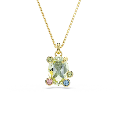Swarovski Gema Pendant Mixed Cuts Multicoloured Gold-Tone Plated - Bluestreak Crystals