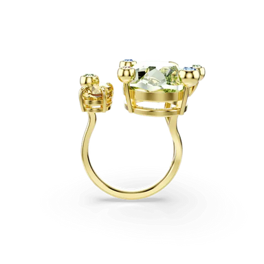 Swarovski Gema Ring Mixed Cuts Multicolored Gold-Tone Plated - Bluestreak Crystals