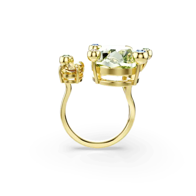 Swarovski Gema Ring Mixed Cuts Multicolored Gold-Tone Plated - Bluestreak Crystals