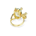 Swarovski Gema Ring Mixed Cuts Multicolored Gold-Tone Plated - Bluestreak Crystals