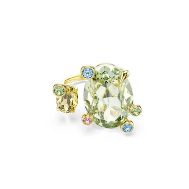 Swarovski Gema Ring Mixed Cuts Multicolored Gold-Tone Plated - Bluestreak Crystals