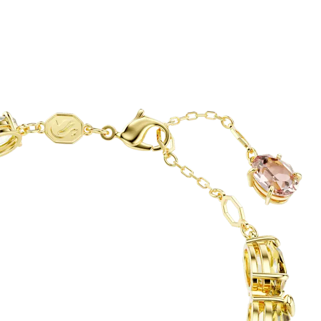 Swarovski Gema Tennis Bracelet Mixed Cuts Multicolored Gold-Tone Plated - Bluestreak Crystals