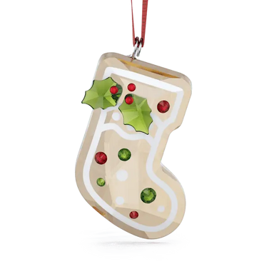 Swarovski Holiday Cheers Gingerbread Stocking Ornament - Bluestreak Crystals
