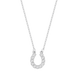 Swarovski Horseshoe Necklace White Rhodium Plated - Bluestreak Crystals