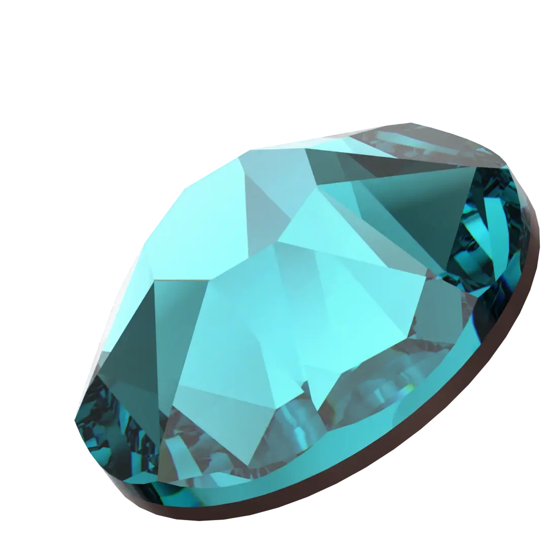 Serinity Flat Back Crystals Non Hotfix (2000, 2058 & 2088) Blue Zircon - Bluestreak Crystals