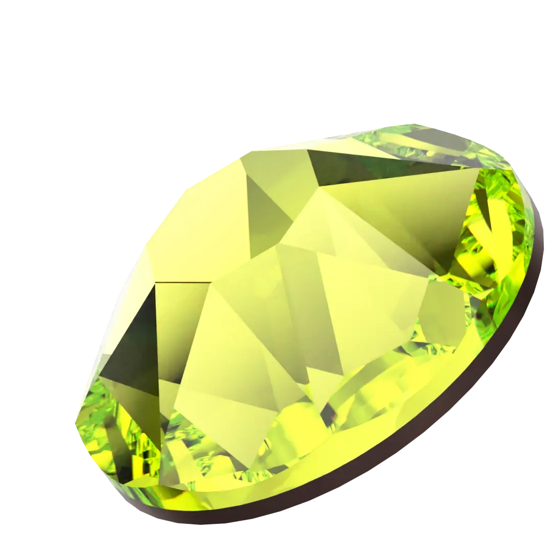 Serinity Flat Back Crystals Non Hotfix (2000, 2058 & 2088) Citrus Green - Bluestreak Crystals