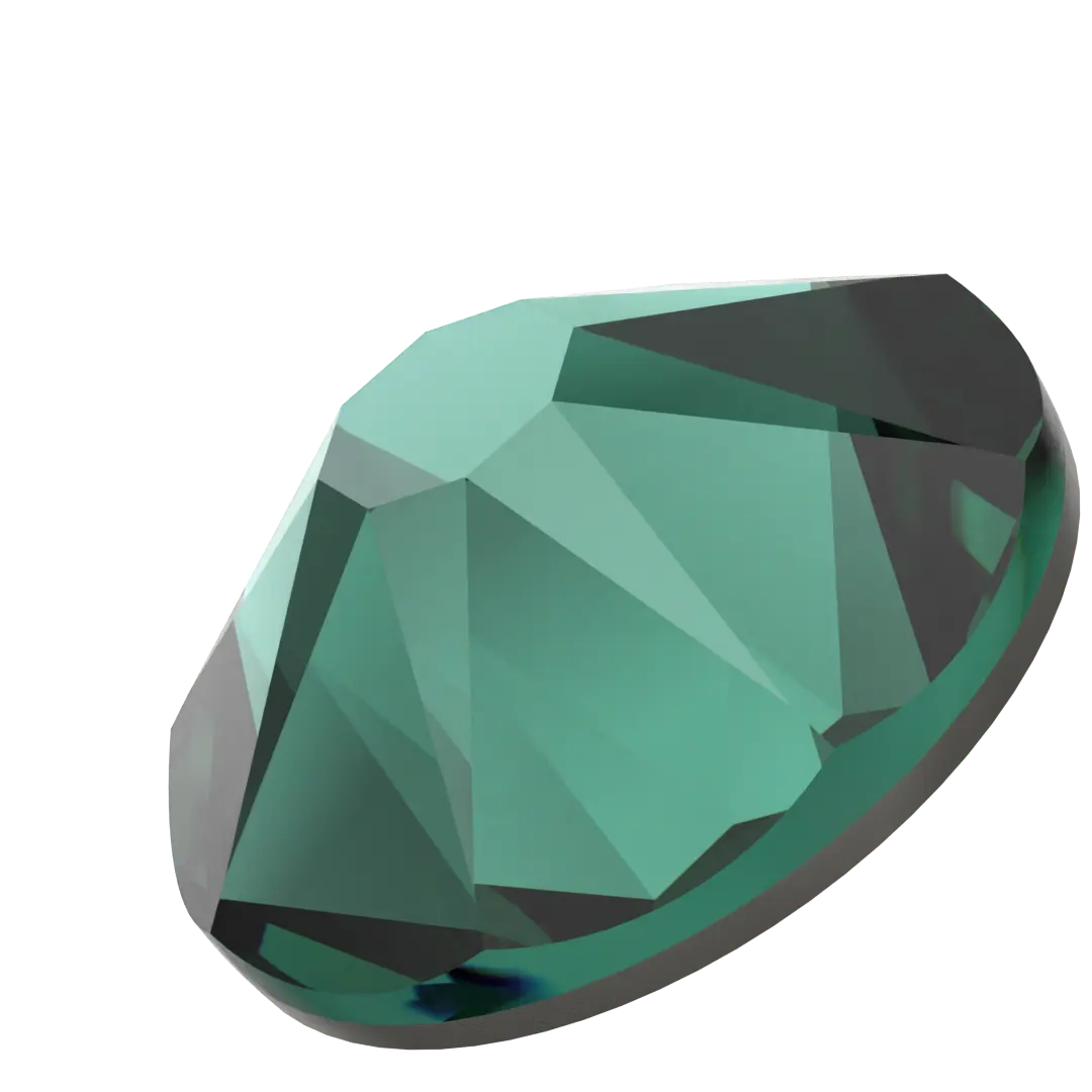 Serinity Flat Back Crystals Non Hotfix (2000, 2058 & 2088) Emerald - Bluestreak Crystals