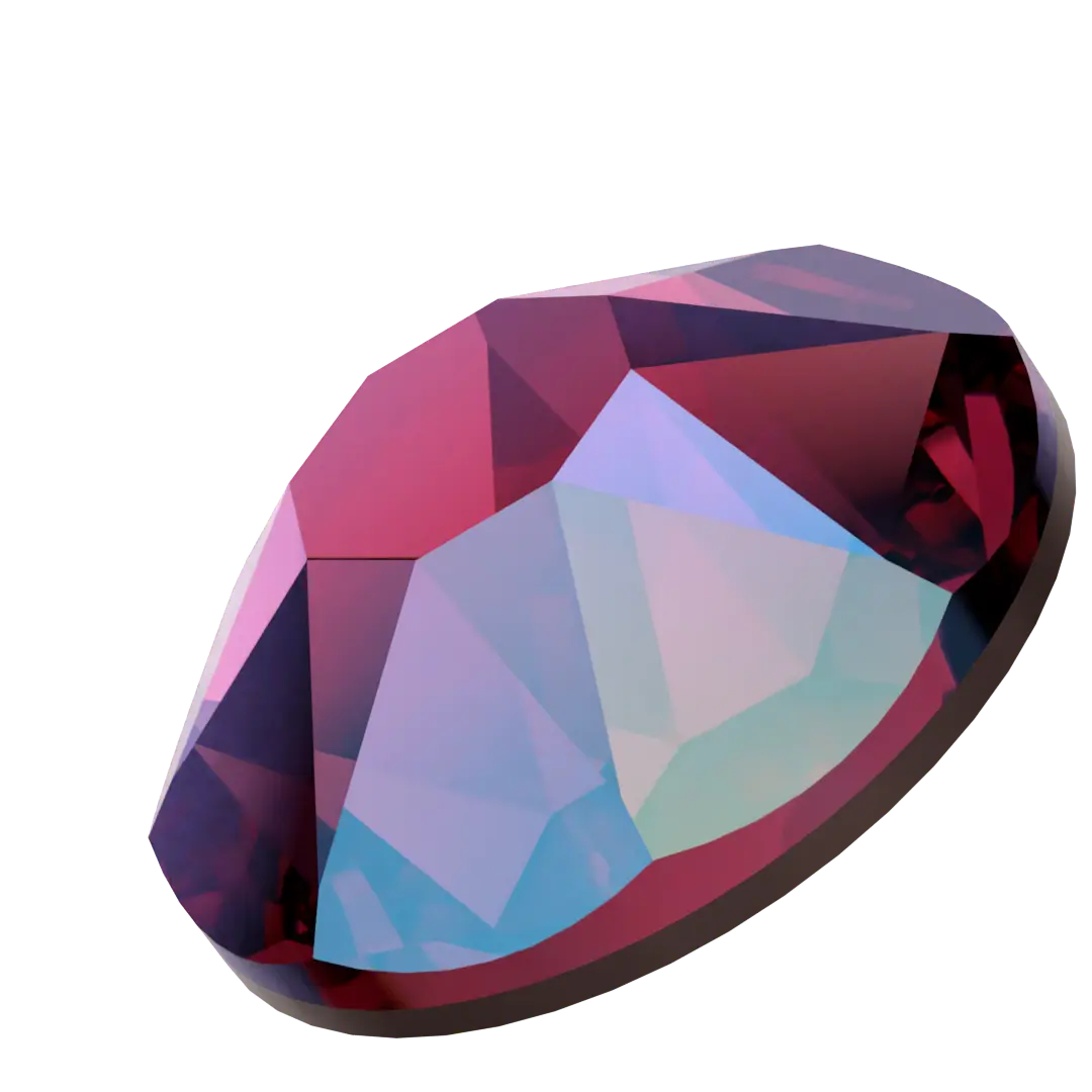 Serinity Flat Back Crystals Non Hotfix (2000, 2058 & 2088) Fuchsia Shimmer - Bluestreak Crystals