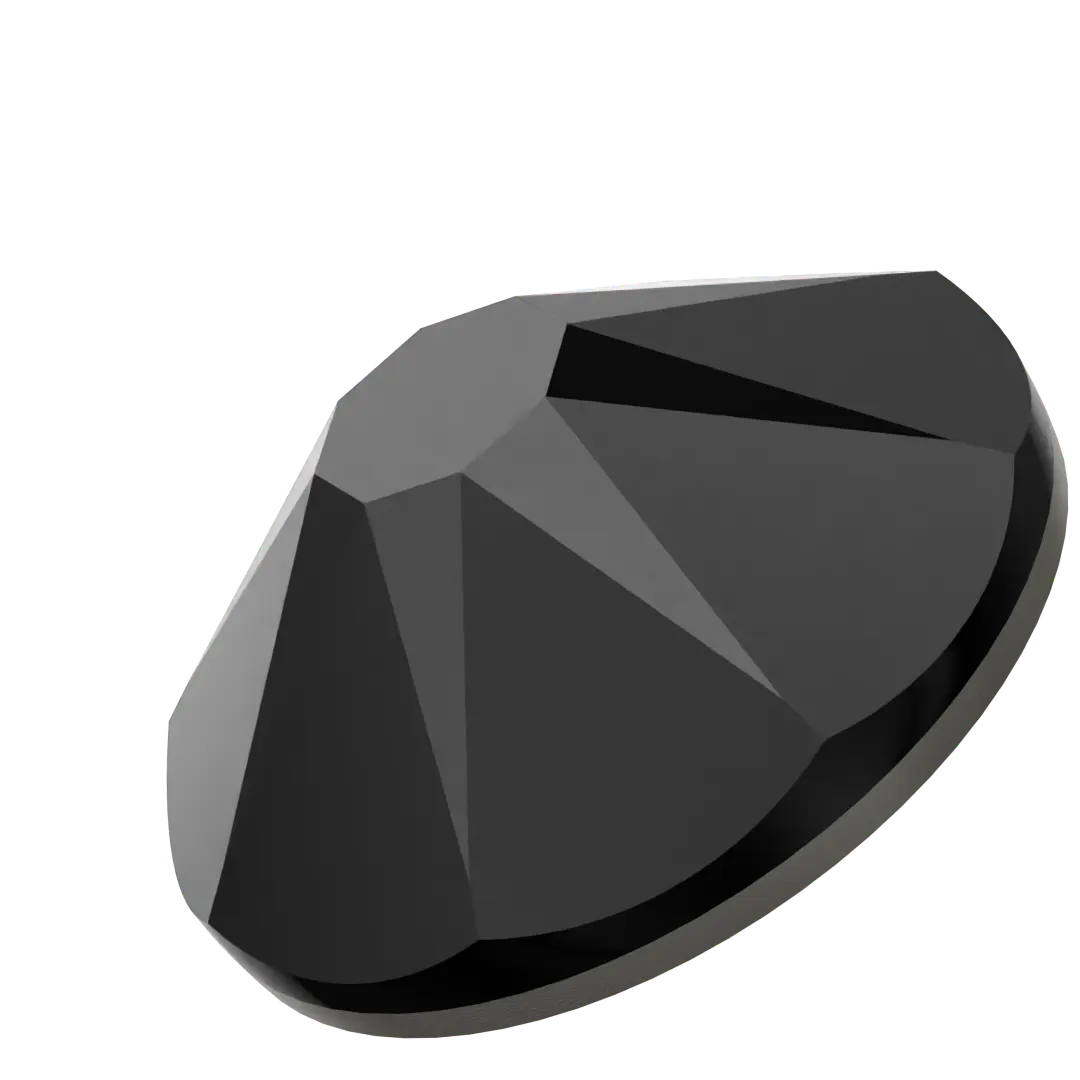 Swarovski Flat Back Crystals Non Hotfix (2000, 2058 & 2088) Jet FOILED - Bluestreak Crystals
