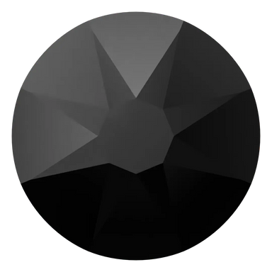 Swarovski Flat Back Crystals Non Hotfix (2000, 2058 & 2088) Jet FOILED - Bluestreak Crystals