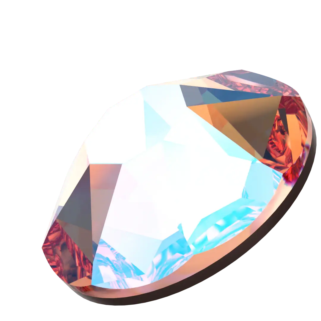 Swarovski Hotfix Flat Back Crystals (2000, 2038 & 2078) Light Rose Shimmer - Bluestreak Crystals