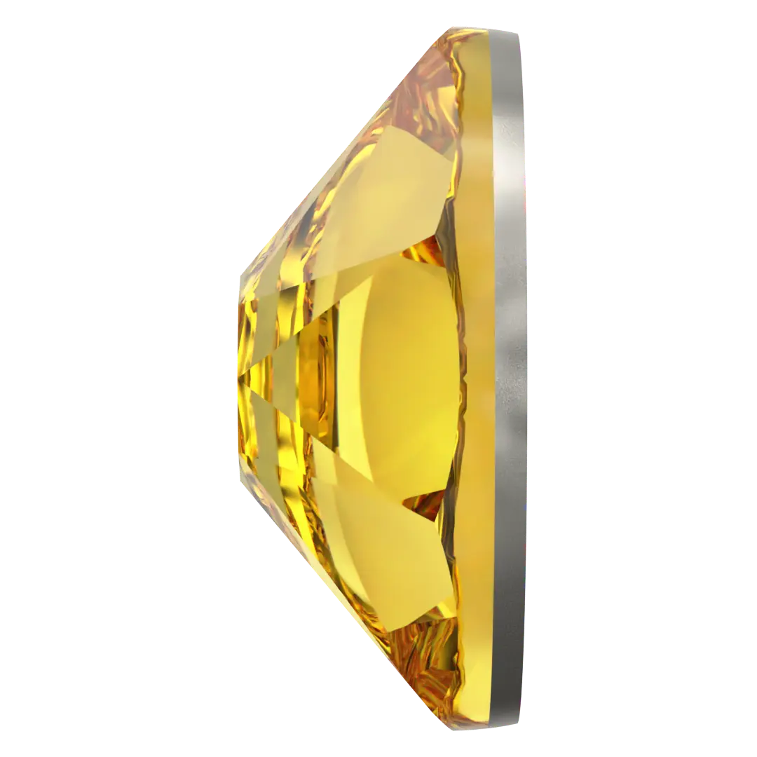 Swarovski Flat Back Crystals Non Hotfix (2000, 2058 & 2088) Light Topaz - Bluestreak Crystals