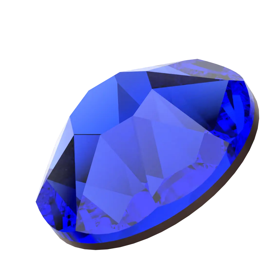 Serinity Flat Back Crystals Non Hotfix (2000, 2058 & 2088) Majestic Blue - Bluestreak Crystals