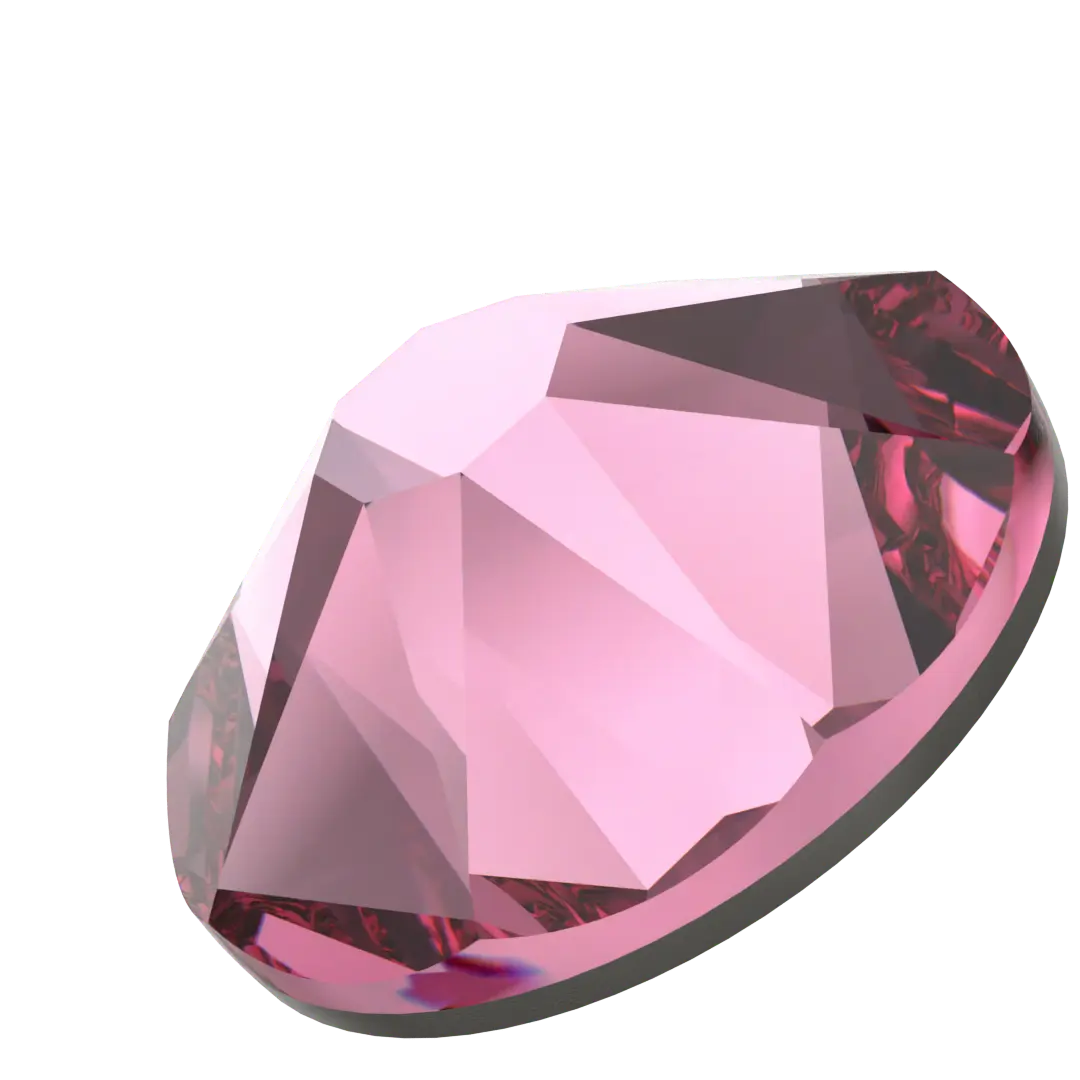 Swarovski Flat Back Crystals Non Hotfix (2000, 2058 & 2088) Rose - Bluestreak Crystals