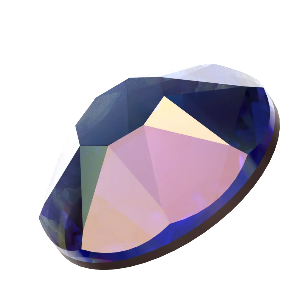 Swarovski Flat Back Crystals Non Hotfix (2000, 2058 & 2088) Sapphire AB - Bluestreak Crystals
