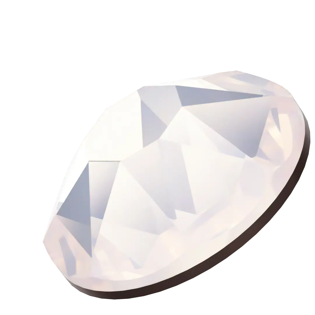 Serinity Flat Back Crystals Non Hotfix (2000, 2058 & 2088) White Opal - Bluestreak Crystals