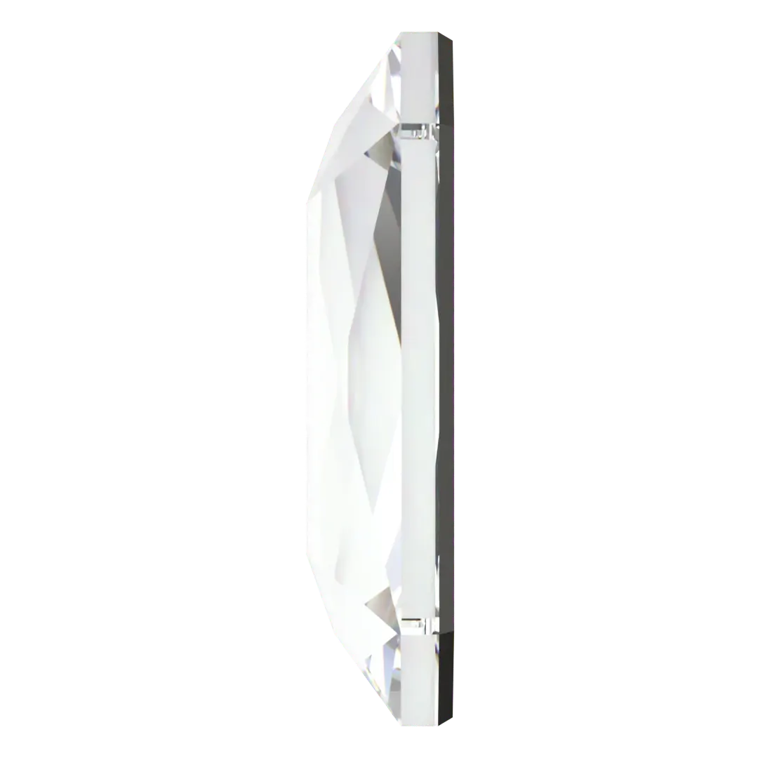 Swarovski Flat Back Crystals Non Hotfix Emerald Cut (2602) Crystal - Bluestreak Crystals