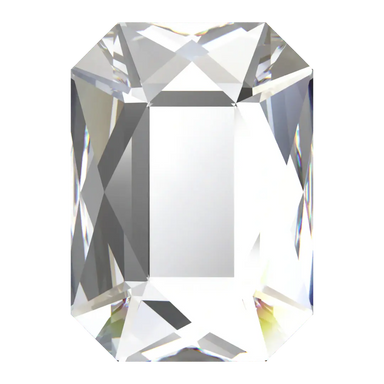 Swarovski Flat Back Crystals Non Hotfix Emerald Cut (2602) Crystal - Bluestreak Crystals