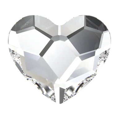 Swarovski Flat Back Crystals Non Hotfix Heart (2808) Crystal - Bluestreak Crystals