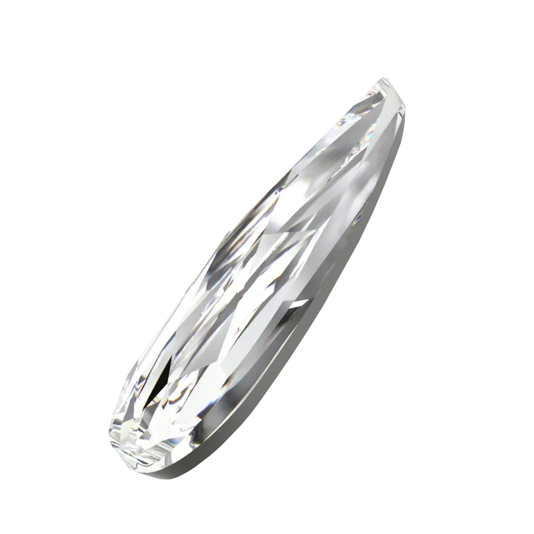 Swarovski Flat Back Crystals Non Hotfix Raindrop (2304) Crystal - Bluestreak Crystals