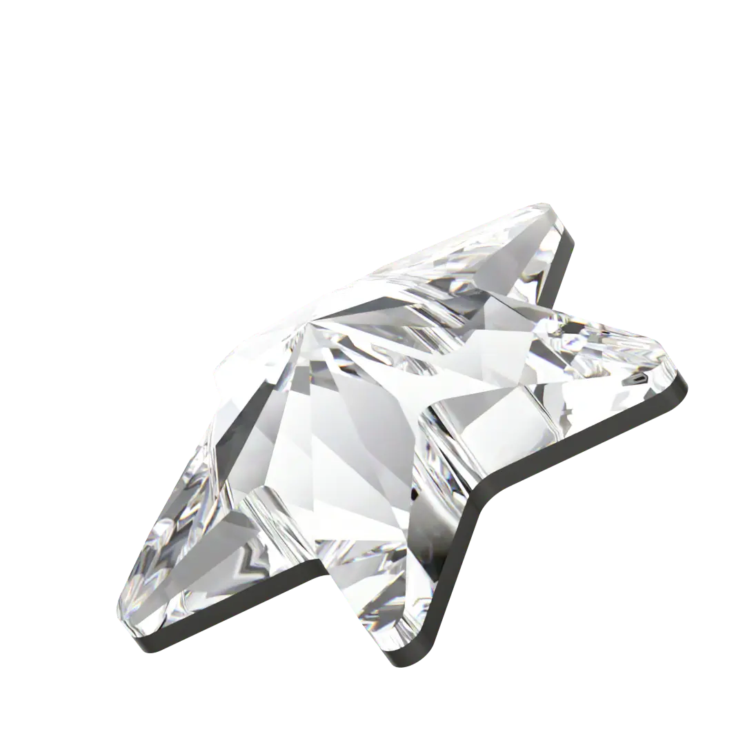 Swarovski Flat Back Crystals Non Hotfix Rivoli Star (2816) Crystal - Bluestreak Crystals