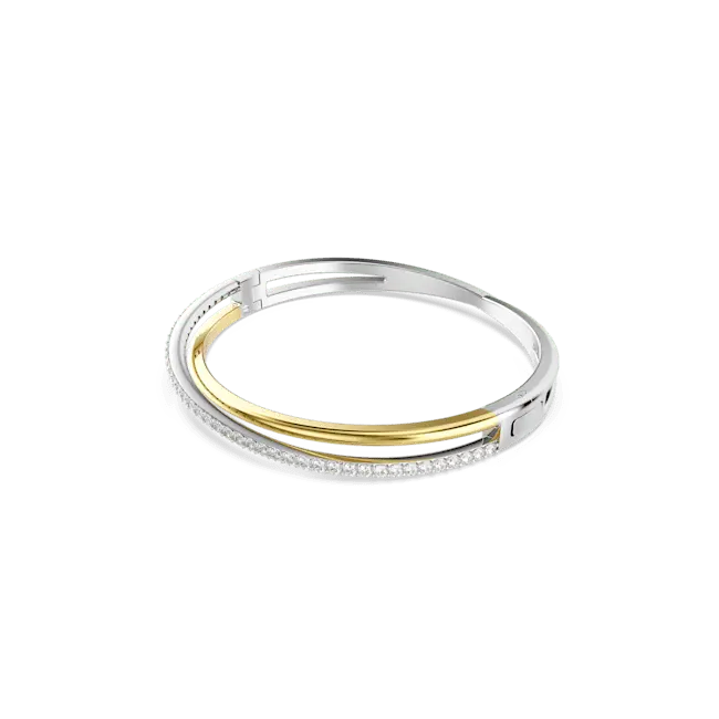 Swarovski Hyperbola Bangle White Mixed Metal Finish - Bluestreak Crystals