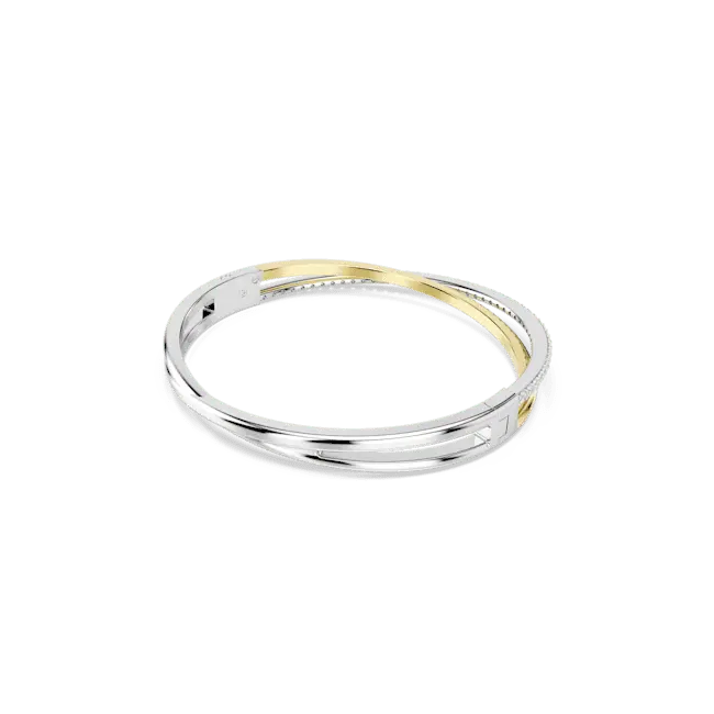 Swarovski Hyperbola Bangle White Mixed Metal Finish - Bluestreak Crystals