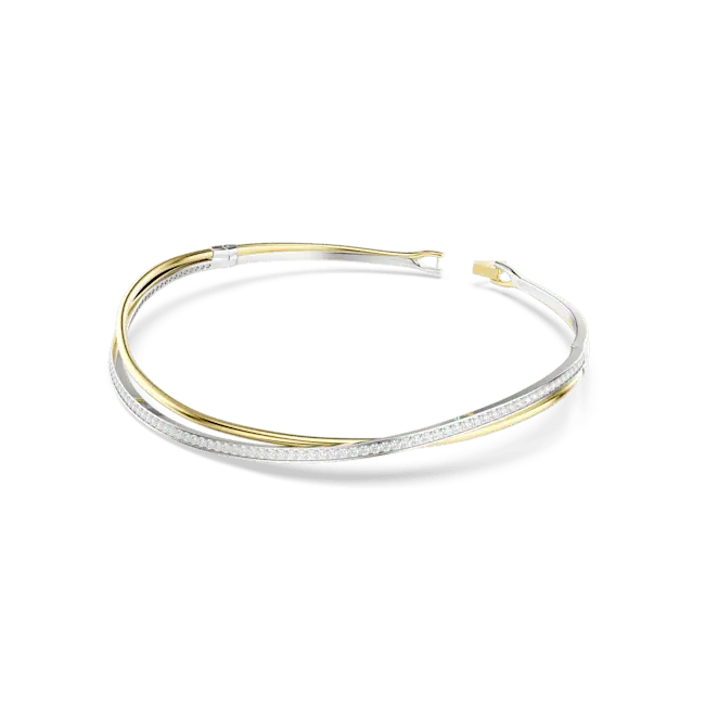 Swarovski Hyperbola Choker Round Cut White Mixed Metal Finish - Bluestreak Crystals