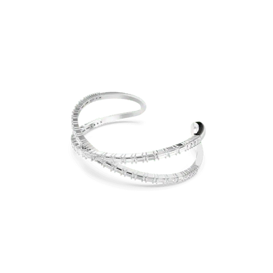 Swarovski Hyperbola Cuff Infinity White Rhodium Plated - Bluestreak Crystals