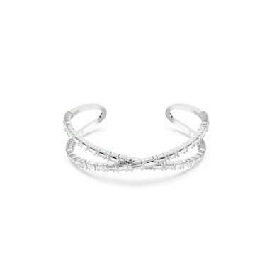 Swarovski Hyperbola Cuff Infinity White Rhodium Plated - Bluestreak Crystals
