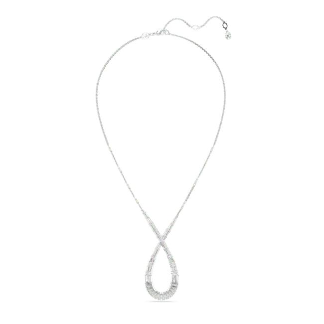 Swarovski Hyperbola Pendant Mixed Cuts Infinity White Rhodium Plated - Bluestreak Crystals