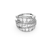 Swarovski Hyperbola Ring Mixed Cuts White Rhodium plated - Bluestreak Crystals