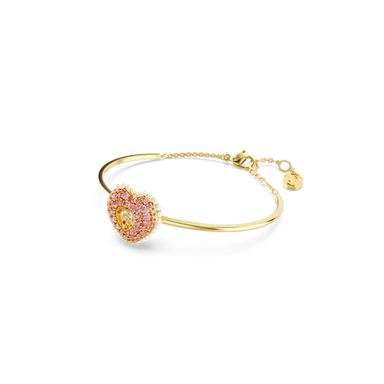 Swarovski Idyllia Bangle Heart Pink Gold-Tone Plated - Bluestreak Crystals