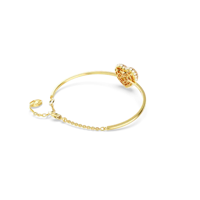 Swarovski Idyllia Bangle Heart Pink Gold-Tone Plated - Bluestreak Crystals